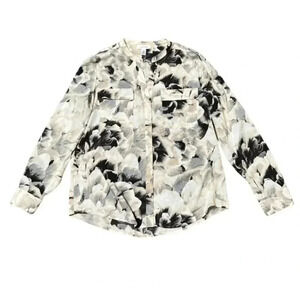 Calvin Klein Black & Gray Floral Top